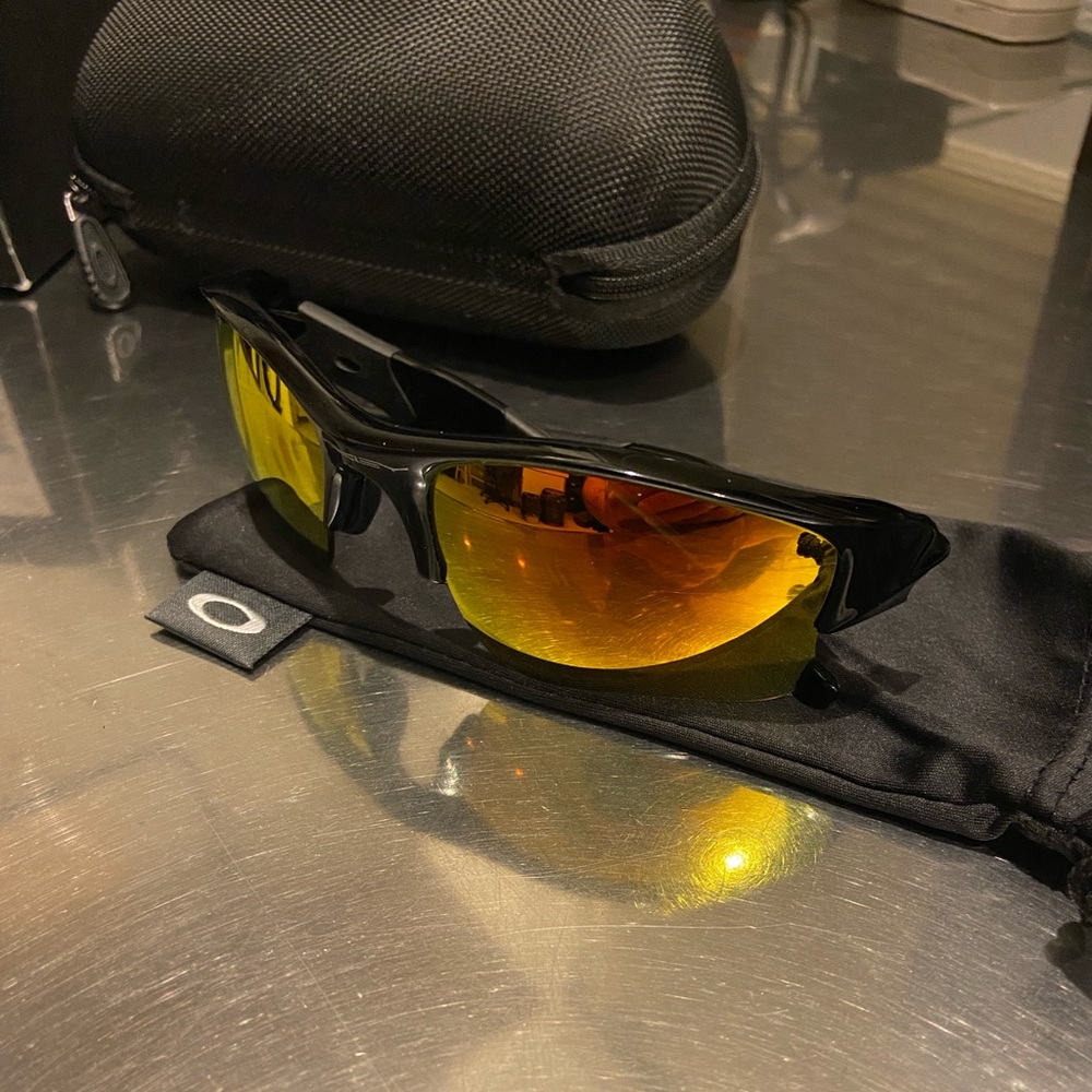 Oakley Flak Jacket XLJ Polished Black Fire Iridium